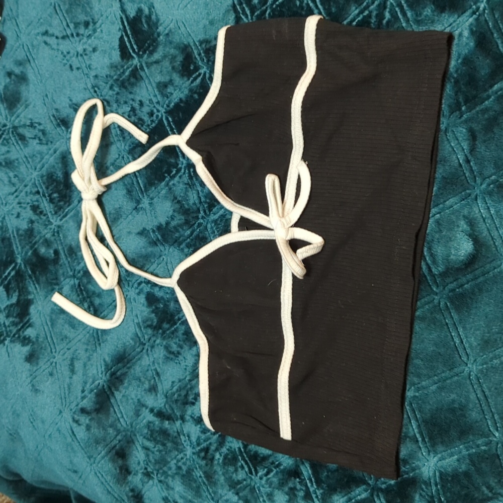 Cropped halter shirt shein size medium